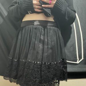 absolutely stunning victorian goth layered skirt/petticoat